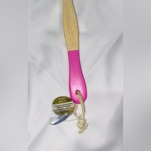 RUCCI / Bamboo Bath Brush / bath accessories- with free hair comb pink
